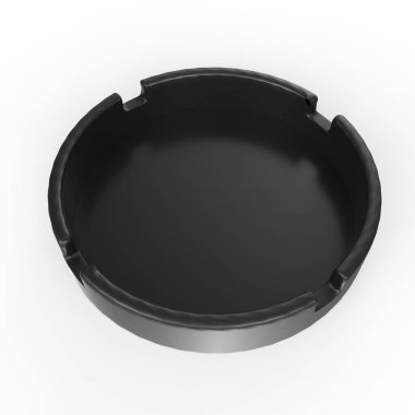 Siyah tava beyaz arkaplanda izole edildi