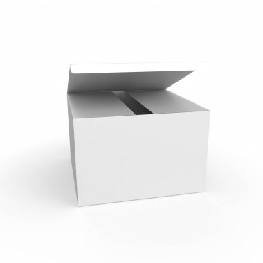 blank white box with empty space for your text. 3d illustration