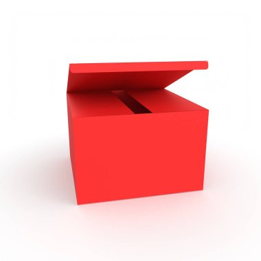 white blank box for the gift. isolated on the background. 3d illustration