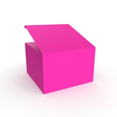 boş kutu beyaz arkaplanda izole edildi