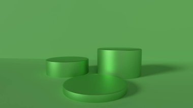 podium with 3d rendering of a pedestal on a gray background. minimal concept.