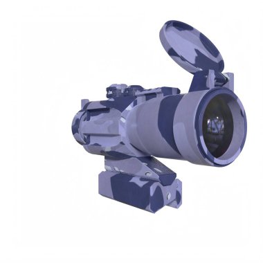 Rifle scope isolated on background