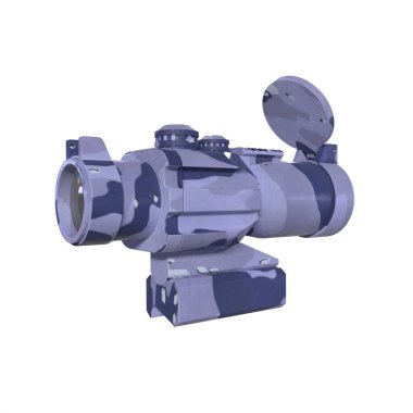Rifle scope isolated on background