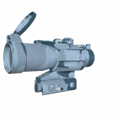 Rifle scope isolated on background