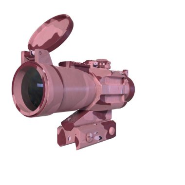 Rifle scope isolated on background