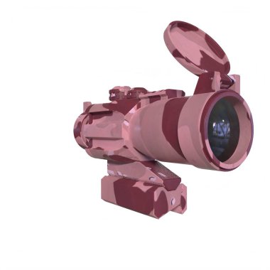 Rifle scope isolated on background