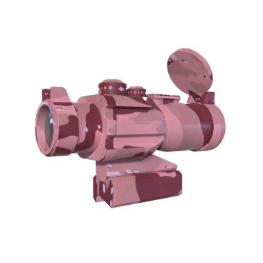 Rifle scope isolated on background