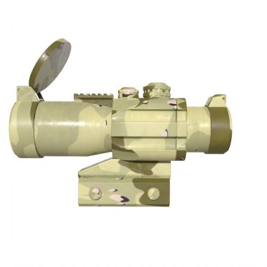 Rifle scope isolated on background