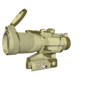 Rifle scope isolated on background