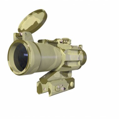Rifle scope isolated on background