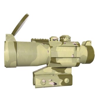 Rifle scope isolated on background