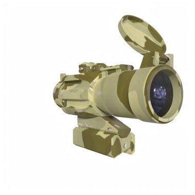 Rifle scope isolated on background