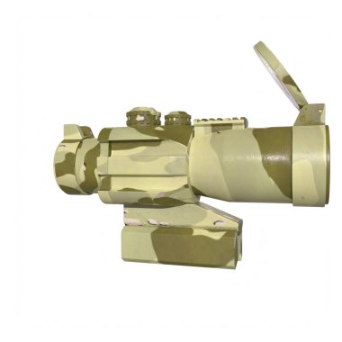 Rifle scope isolated on background