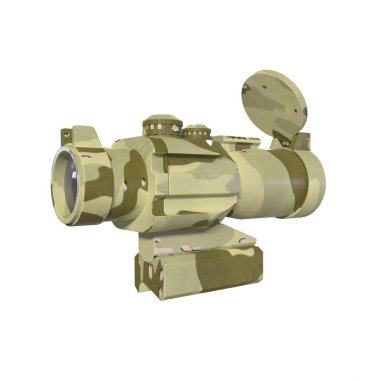 Rifle scope isolated on background