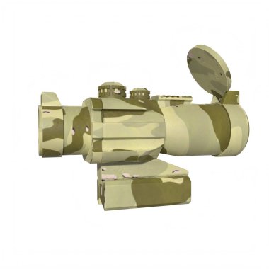 Rifle scope isolated on background