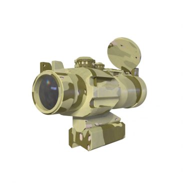 Rifle scope isolated on background