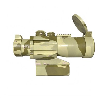 Rifle scope isolated on background