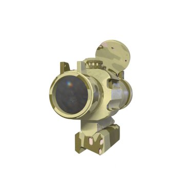 Rifle scope isolated on background