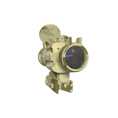 Rifle scope isolated on background