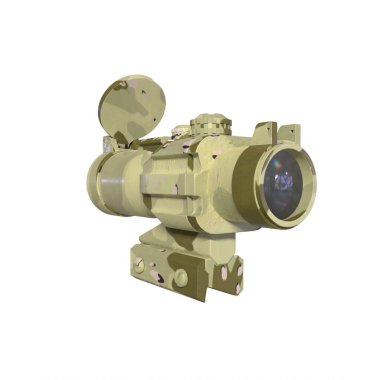 Rifle scope isolated on background