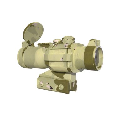 Rifle scope isolated on background