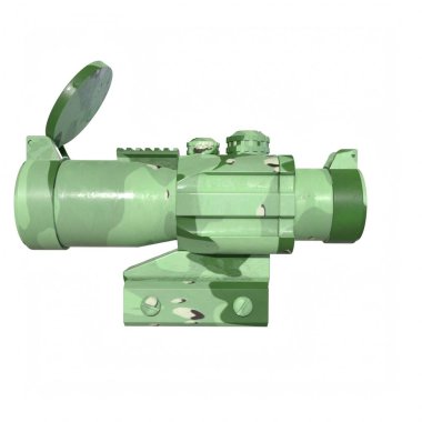 Rifle scope isolated on background