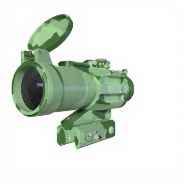 Rifle scope isolated on background