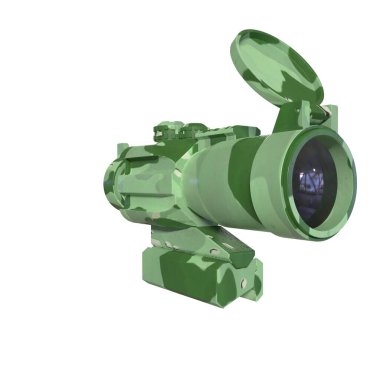 Rifle scope isolated on background