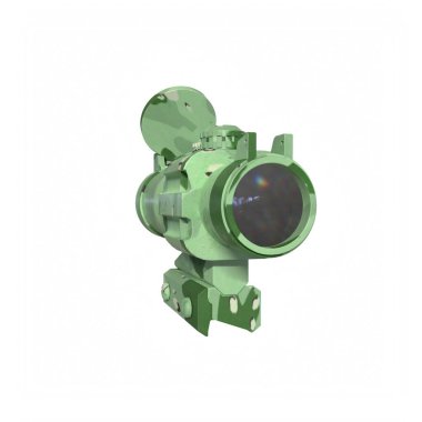 Rifle scope isolated on background