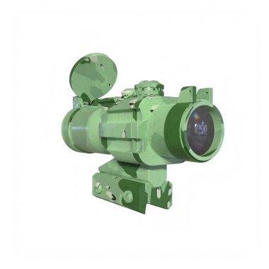 Rifle scope isolated on background