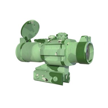 Rifle scope isolated on background