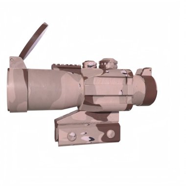 Rifle scope isolated on background