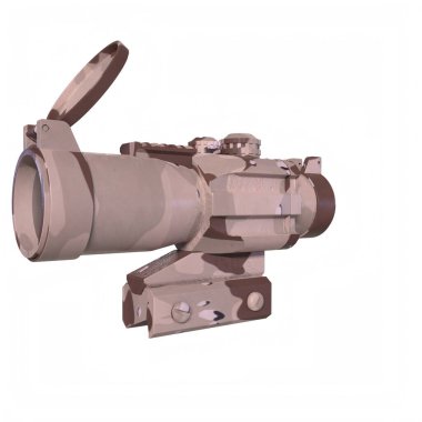 Rifle scope isolated on background