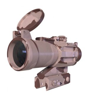 Rifle scope isolated on background