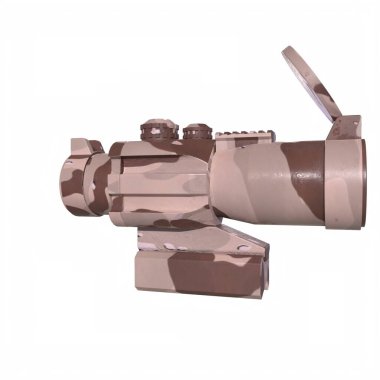 Rifle scope isolated on background