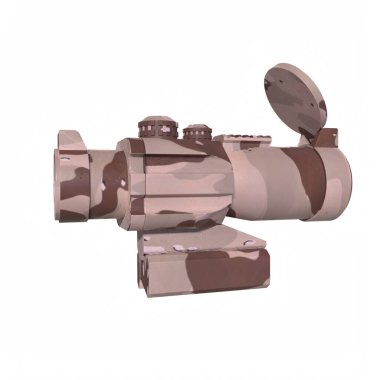 Rifle scope isolated on background