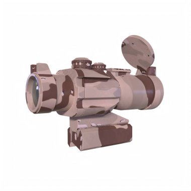 Rifle scope isolated on background