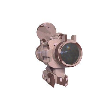 Rifle scope isolated on background