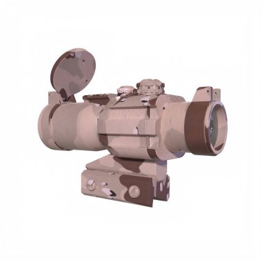 Rifle scope isolated on background
