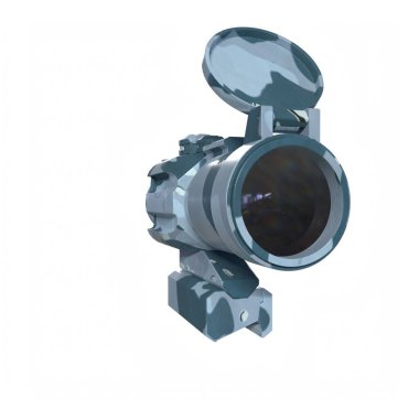 Rifle scope isolated on background