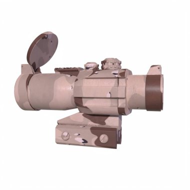 Rifle scope isolated on background
