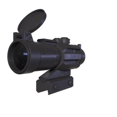 Rifle scope isolated on background