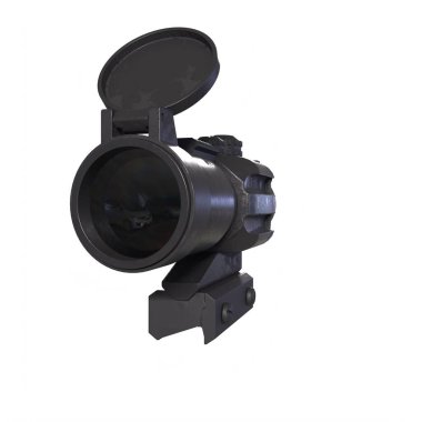 Rifle scope isolated on background