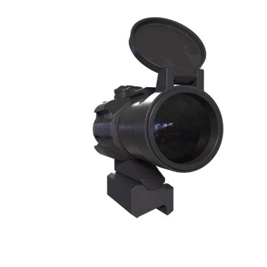 Rifle scope isolated on background