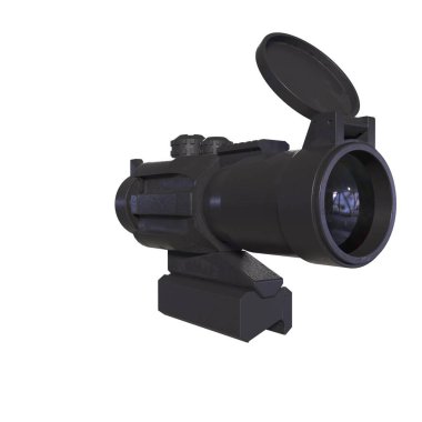 Rifle scope isolated on background