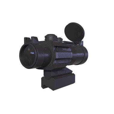 Rifle scope isolated on background