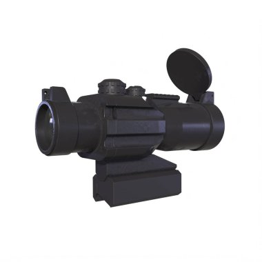Rifle scope isolated on background