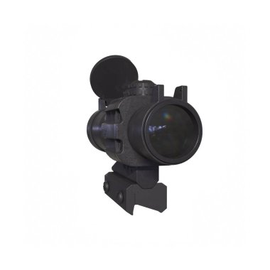 Rifle scope isolated on background