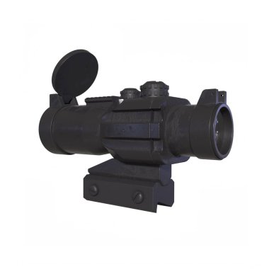 Rifle scope isolated on background