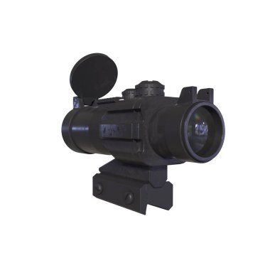 Rifle scope isolated on background